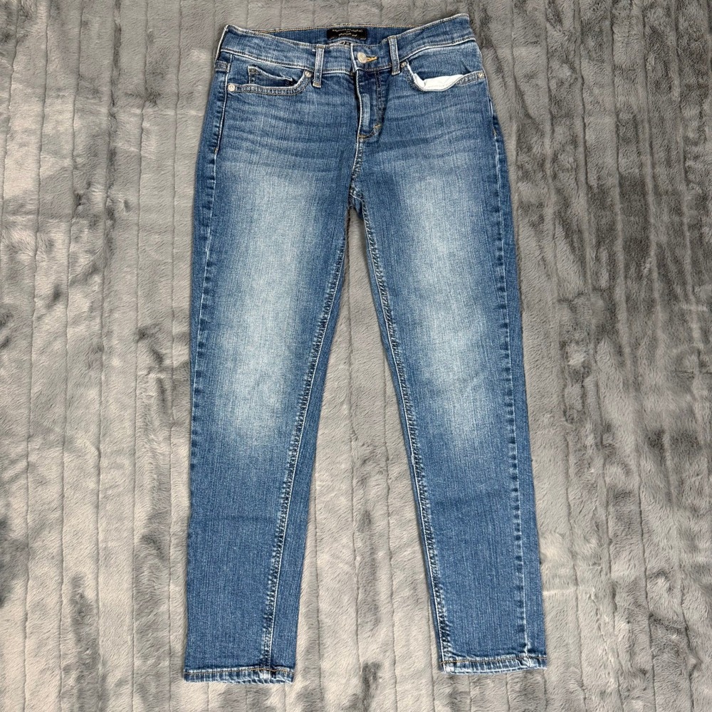 Banana Republic Girlfriend Jeans Womens 25/0 Petite Medium Wash Denim Blue